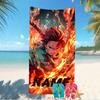 Customizable Personalized Beach Towels Demon Slayer Tanjiro Themed designs.Suitable for the Beach, Yoga, Sports;ideal As Beach Accessories