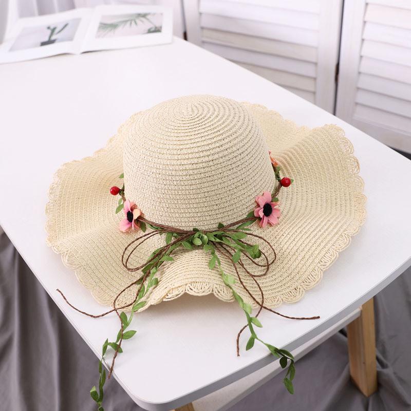 Summer Straw Hat For Women With Wide Brim And Sun Protection For Beach And Outdoor Activities