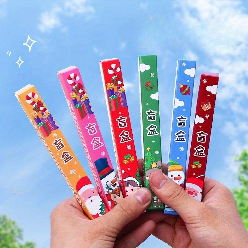 600pcs Christmas Surprise Blind Box Neutral Pen Creative Cartoon Sign Pen Student Press-move Question Brushing Pen Christmas Gift 0.5mm