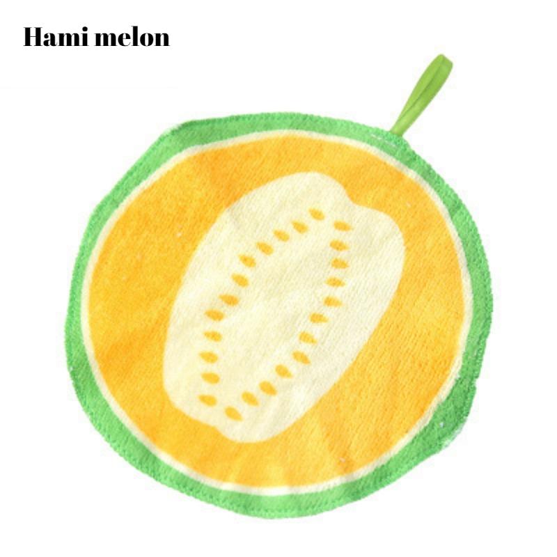 3 Pcs Fruit Shape Microfiber Cloth Towel Dish for Dishcloth Hanging Absorbent Soft Cleaning Wiping Rags for Home Cleaning Tool