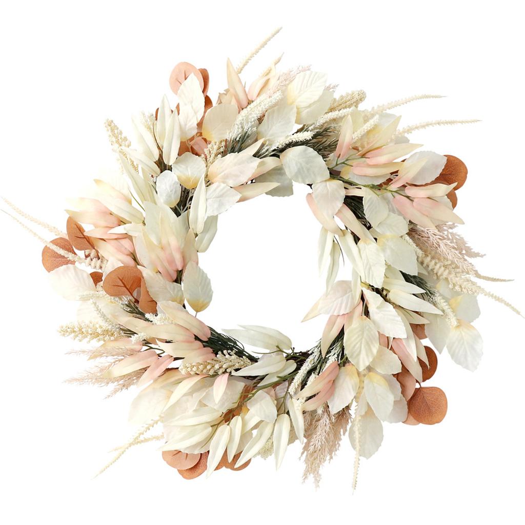 Artificial Ear of Rice Front Door Wreath for Window Hallway Farmhouses Home Decoration Thanksgiving Decoration Wreath