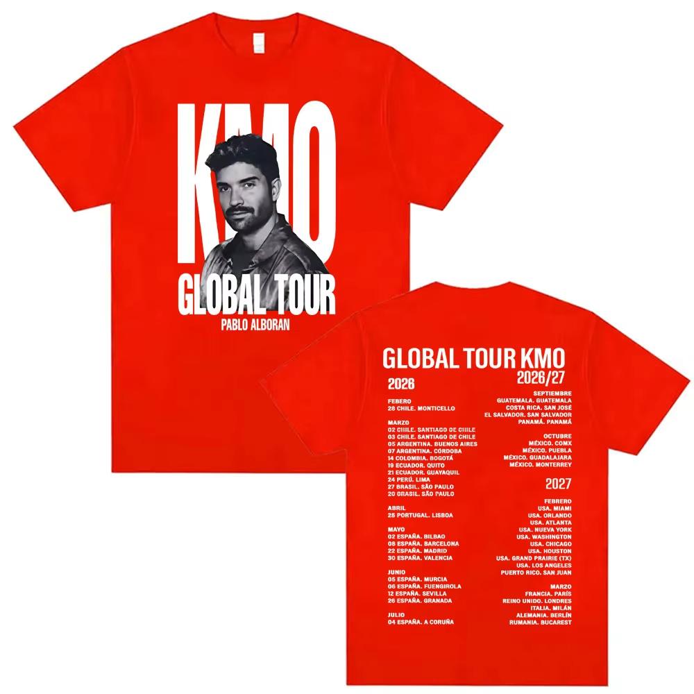 

Pablo Alborn Global Tour Kmo Merch T Shirts Unisex Women Fashion Hip Hop Style Tshirt Vintage Casual Oversized T Shirts 4XL