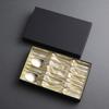 Square Gold 2-Person Korean Sujeo Cutlery Set | STS304 Stainless Steel Spoon & Chopsticks with Gift Box