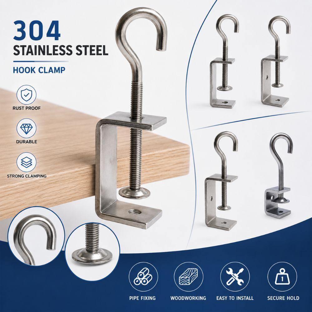 Pull Ring C-clamp Adjustable Fixed Holder Clip High Quality Square Clamp Hardware Fasteners