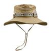 Summer Men Women Breathable Bucket Hat Outdoor UV Protection Wide Brim Panama Hat for Safari Hunting Hiking Mesh Fisherman Caps