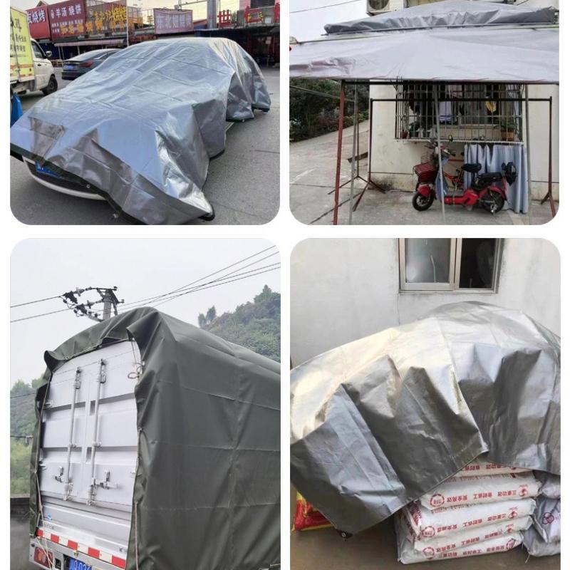 Two Tone Tarpaulin Waterproof Sunscreen Truck Cloth Wear Resistant Tear Resistant PE Paulin Multi Purpose Roof Rainproof Farm Fence Cover Cloths