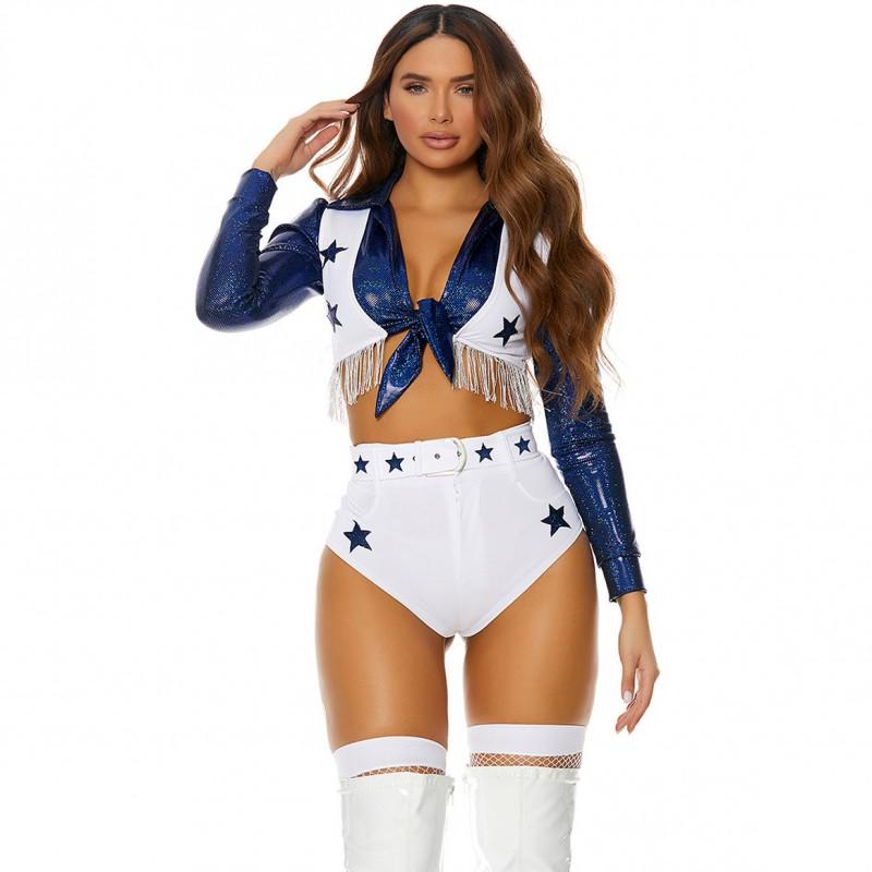 XS-3XL Sexy Cheerleading Outfit Women Football Game Cosplay Performance Costume