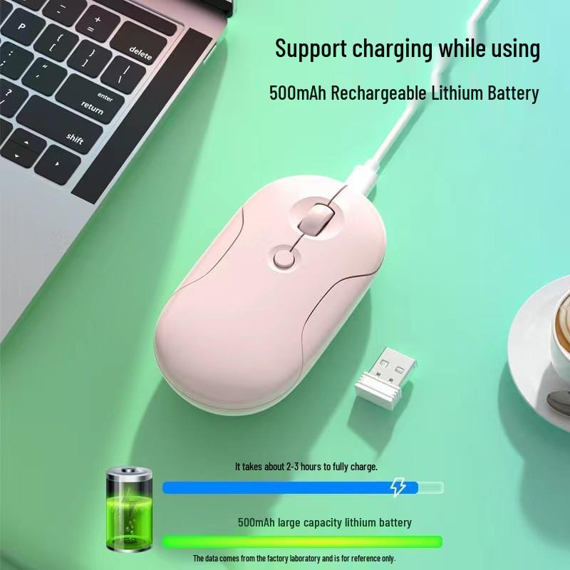 Cobblestone Dual-Mode Silent Bluetooth Mouse with 2.4G & Logo Printing