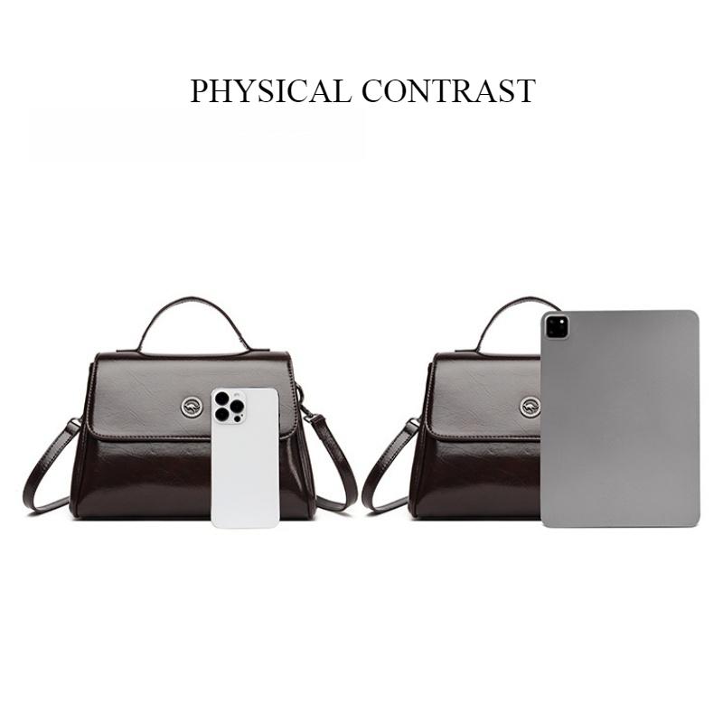 Spring New Fashion Simple Ladies Handbags PU Leather Light Luxury High-end Sense Solid Color Women's Tote Bag Versatile Commuter Buckle Crossbody Bags