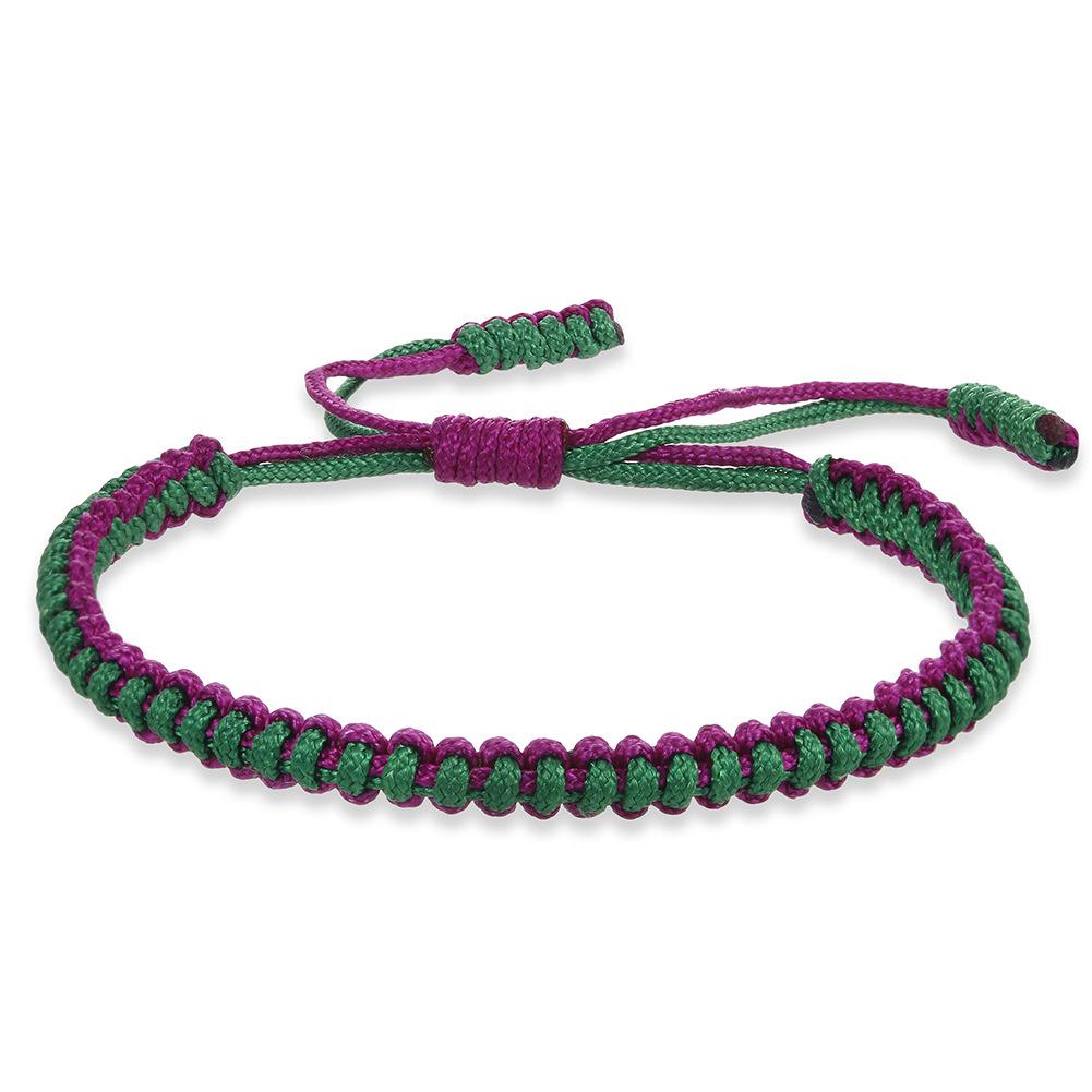 Women's Two-Color Ethnic Knot Bracelet: High-End Handwoven Jewelry