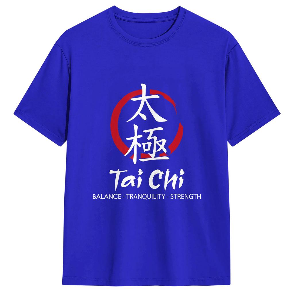 Vintage Tai Chi TShirts for Unisex O Neck 100 Cotton T Shirts Short Sleeve Tees Printing Clothes