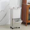 Large Capacity Double-Layer Kitchen Sorting Trash Bin