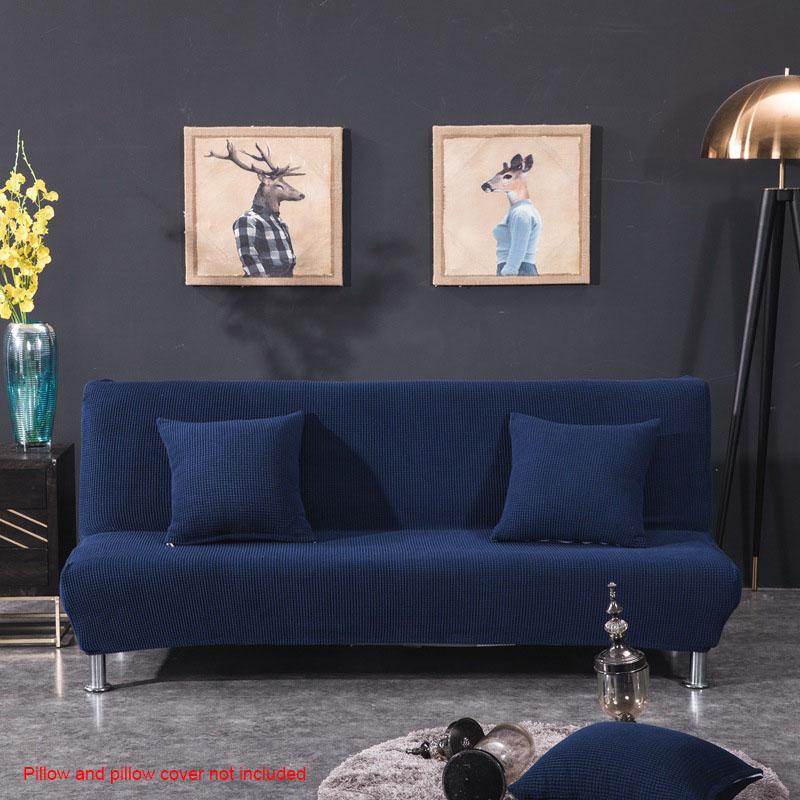 Slipcover Sofa Stretch Bed Cover Full Folding Armless Elastic Slipcover Futon