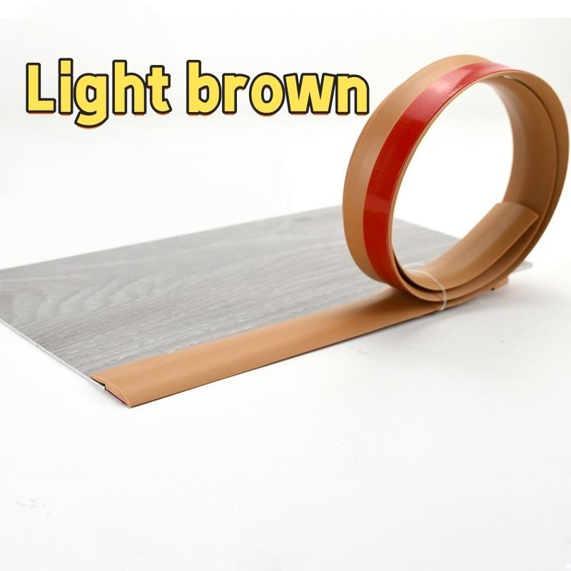 

1 шт. 1 м / 39,37 дюйма Самоклеящаяся переходная планка для пола, Гибкая окантовка с дизайном под дерево для ковра, ламината и полов, Порог 1M светло-коричневого
