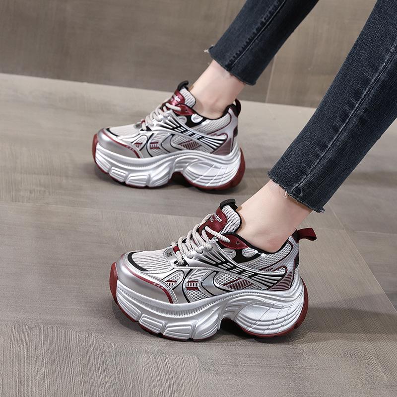 TW8162-5 Women's Thick-Soled Hidden Heel Dad Shoes - 2025 Autumn Fashion Sports Casual Sneakers