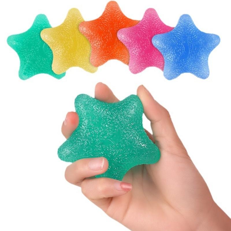 Rehabilitative Hand Grip Device Star Shape Hand Trainer SEBS Texture for Carpal Tunnel Syndrome and Post Injury Recovery