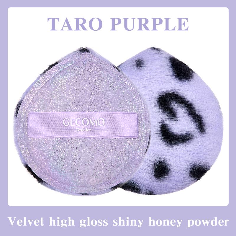 GECOMO Sparkling Powder Puff Ultra Soft Velvet Setting Makeup Applicator Flawless High Coverage For Loose Powder Foundation Travel Friendly Reusable