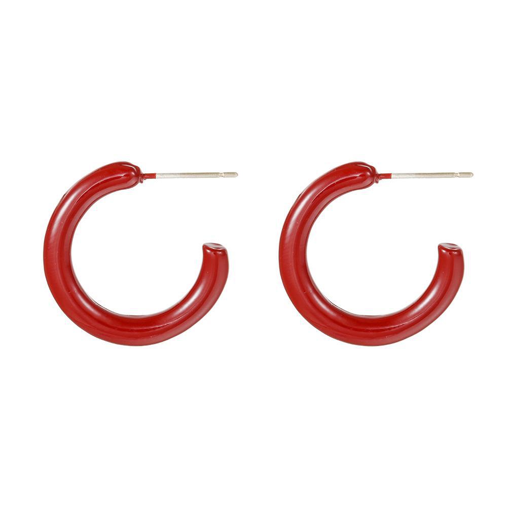 French Simple Retro Classic Burgundy Earrings Women'S Bracelet Small Fresh Women'S Series Elegant Jewelry Light Luxury