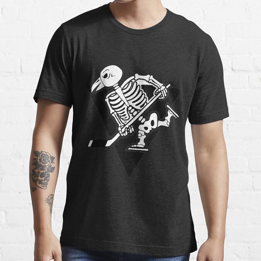 Pittsburgh Hockey Penguins Skeleton Logo Graphic T-Shirt Size S-5XL Unisex T-Shirt S