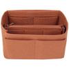 ABIYY-Home Storage Bag Purse Organizer Felt Insert Bag Makeup Organizer Inner Purse Portable Cosmetic Bags Storage Tote Coffee M