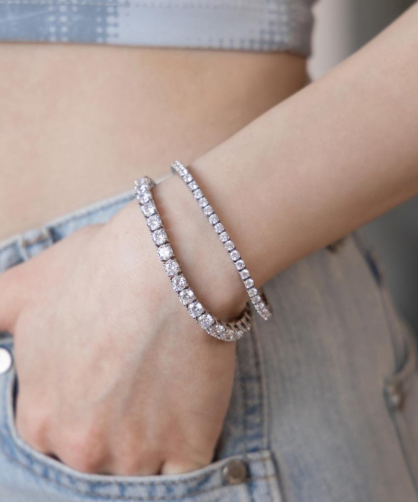 Tatiana Surgical Line Cubic Tennis Bracelet Br2196 (3Mm, 4Mm, 5Mm)