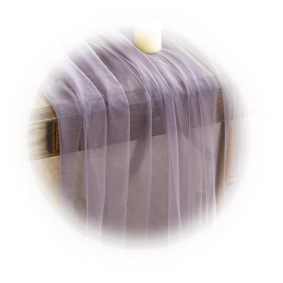 Tulle Table Runner Decorative Sheer Tablecloth Solid Color Table Runner Arch Aisle Veil for Bridal Shower Wedding Arch Dessert Table Decoration