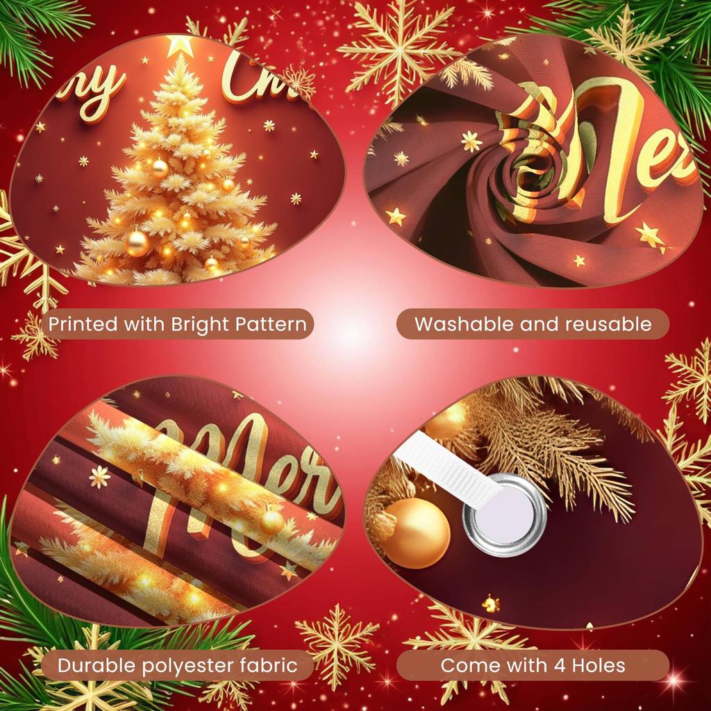 Christmas Banner Red Background Christmas Party Banner Xmas Banner Xmas For Holiday Celebration Xmas Event Christmas Party