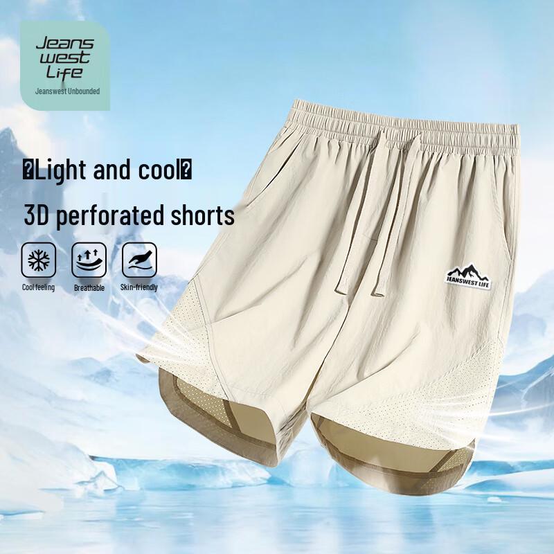 JEANSWEST LIFE Men s Casual Breathable Beach Shorts XL