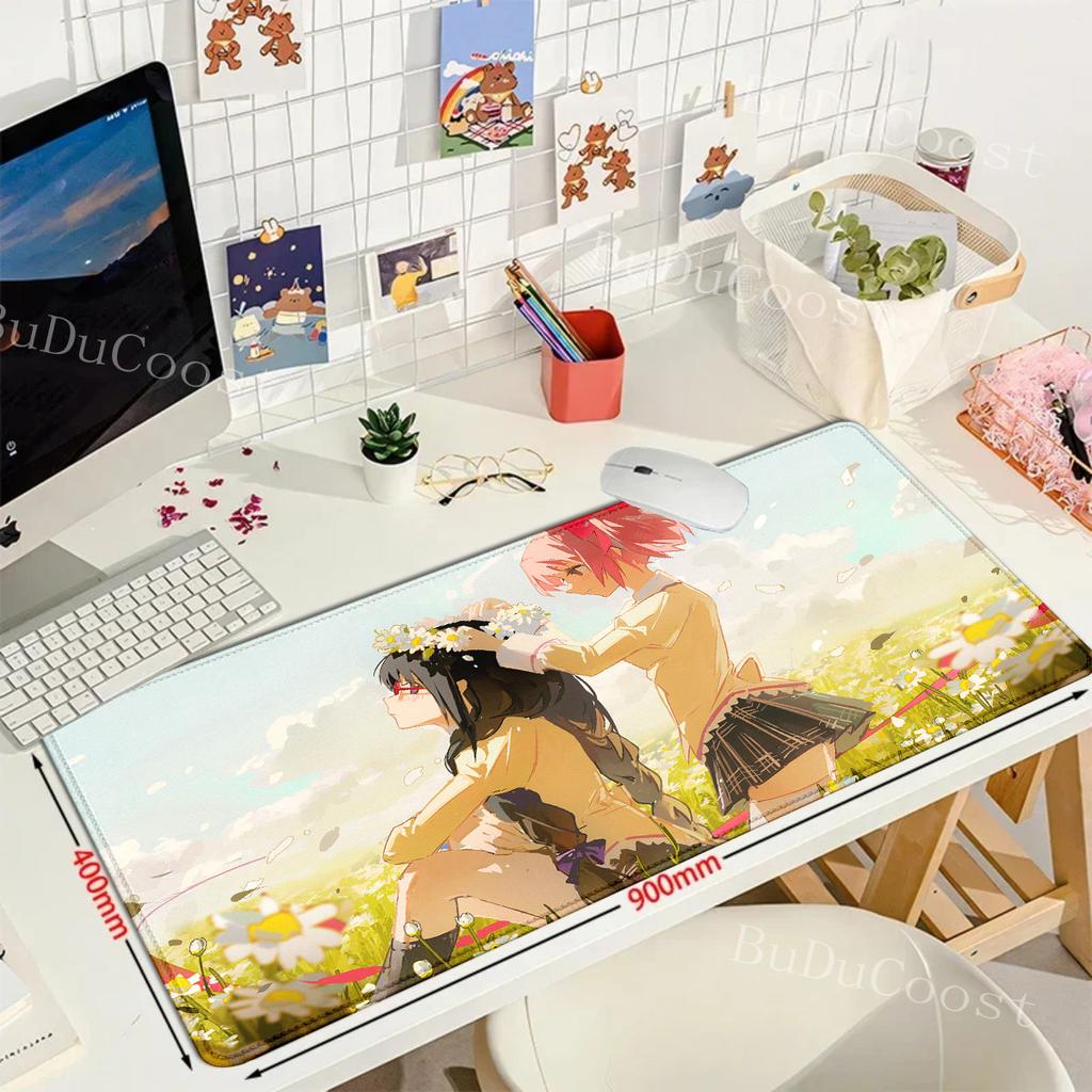 Puella Magi Madoka Magica Office Accessories Gaming mouse pad Mat mousepad Anime Pc Gamer Computer Table Desk Mats Mause Pads