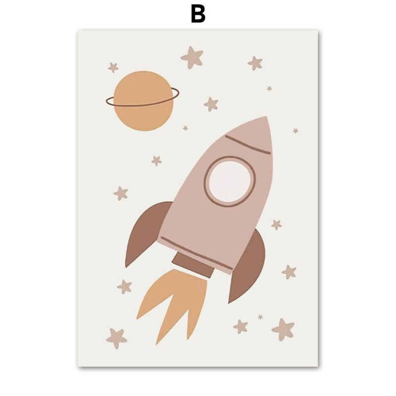 

Бохо Медведь Планета Ракета Радуга Исследование Настенные Художественные Постеры Скандинавский Детский Холст Принты Живопись Картинки Декор Детской Комнаты 21cm×30cm NoFrame