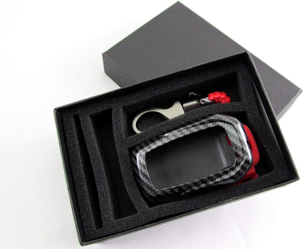 BRIGHTZ Corolla Cross 13 15 16 Late Model Carbon Fiber Style Smart Key Case Red ZVG13 ZVG16 MXGH15 ZVG MXGH 10 KEY-CASE-015