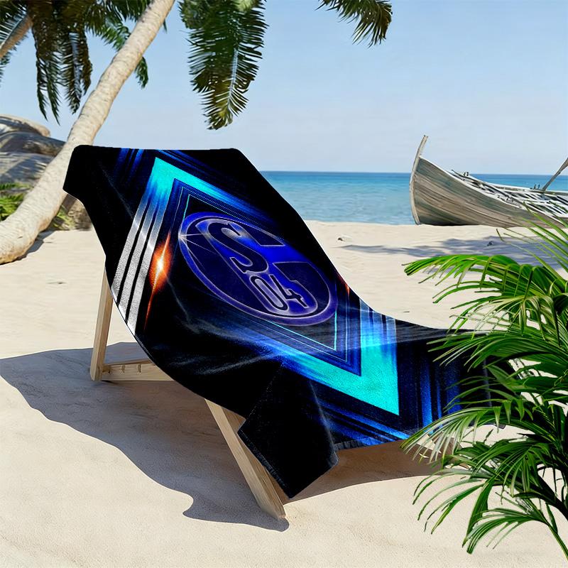 FC Schalke 04 Print Strandlaken, Groot Zacht Sneldrogend Handdoek voor Strand Camping Zwemmen