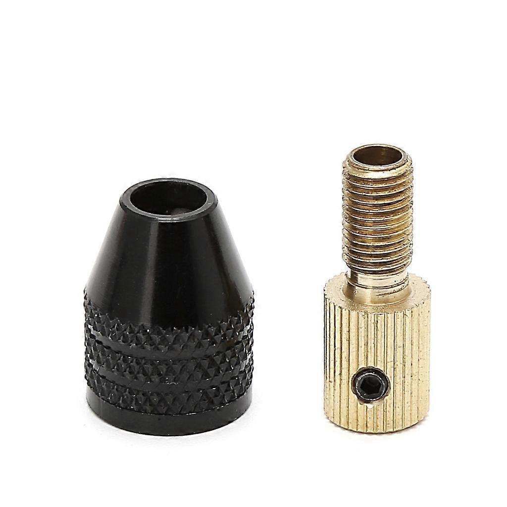 3.17mm Electric Motor Shaft Mini Chuck Fixture Clamp 0.3mm-3.5mm Drill Bit Black