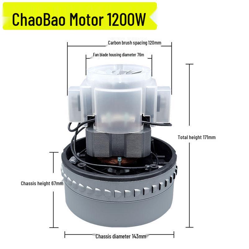 Motore Aspiratore Industriale ad Alta Potenza Jieba Chaobao Jiamai con Accessori in Rame Puro