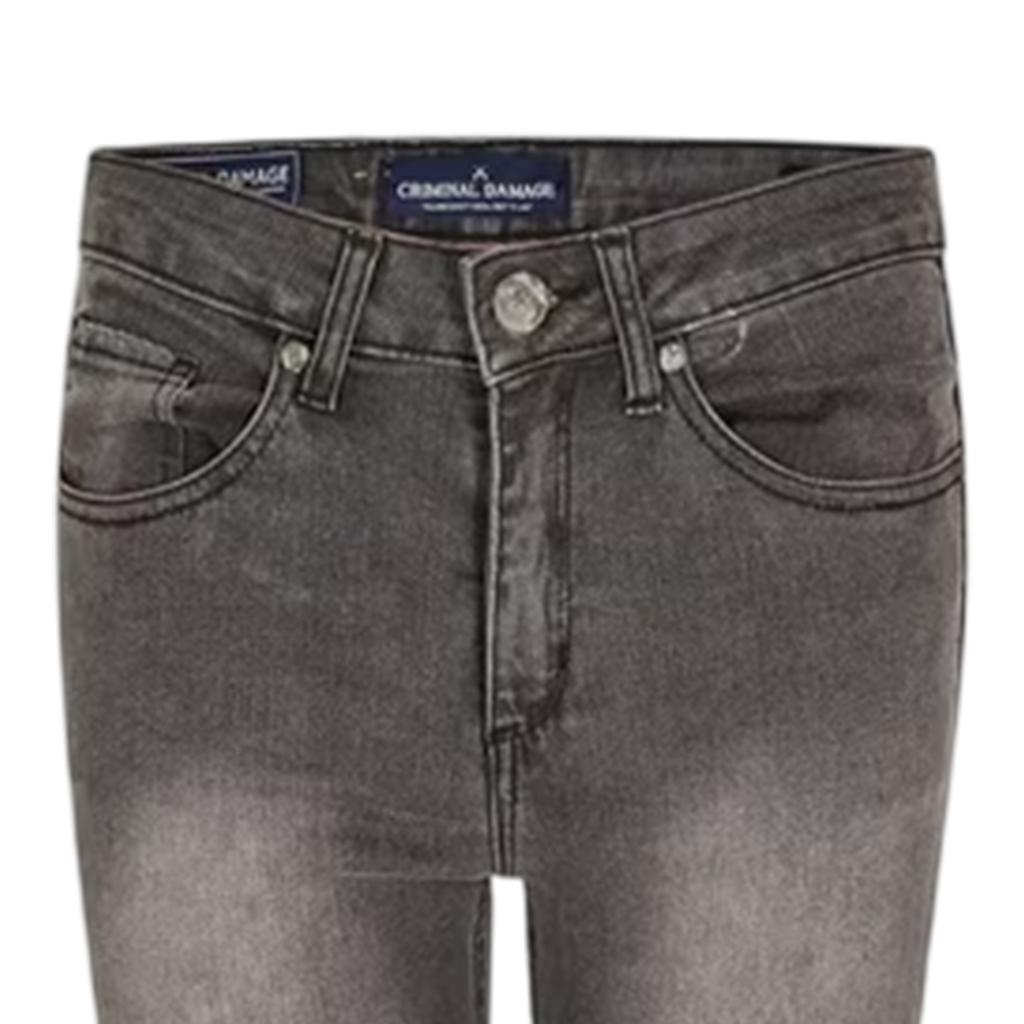 Criminal Damage Womens/Ladies SOS Ripped Skinny Jeans