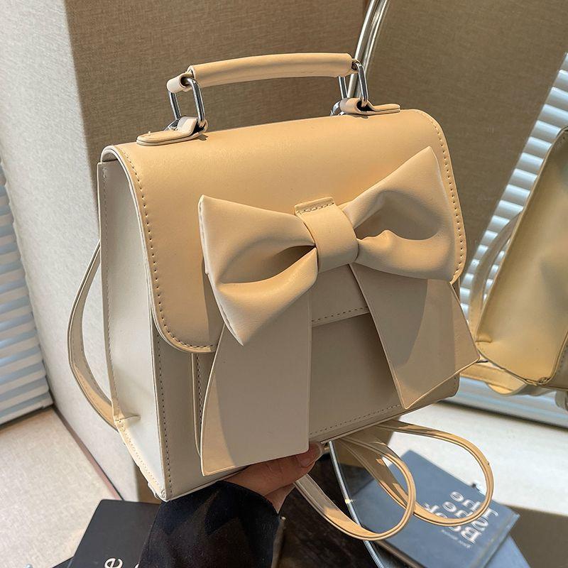 Backpack women's 2025 new summer high-end niche design Korean bow light travel backpack
