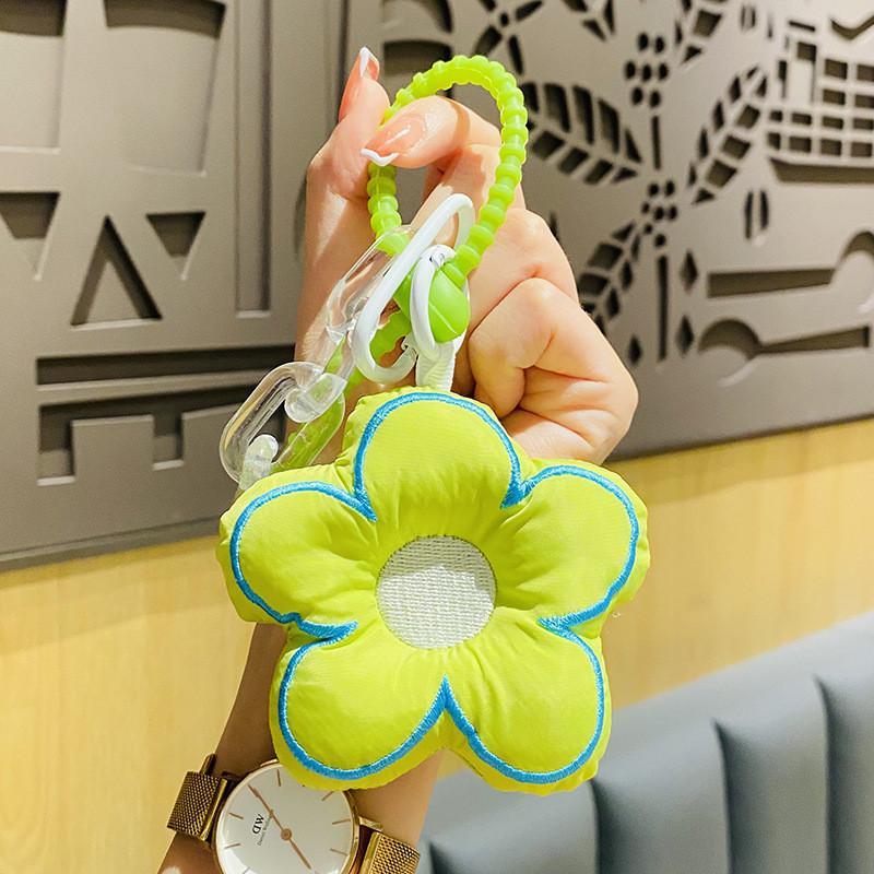 

Красный Очаровательный Цветочный Брелок в Стиле Инс, Вышитый Цветочный Тканевый Аксессуар для Ключей