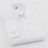 Men's Slim Fit White Oxford Cotton Long-Sleeve Shirt