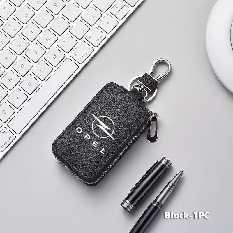 Key Case Multifunctional Key Case Leather Keybag Zipper Keychain Wallet For Opel Astra G J H Insignia Zafira Corsa D C Vectra