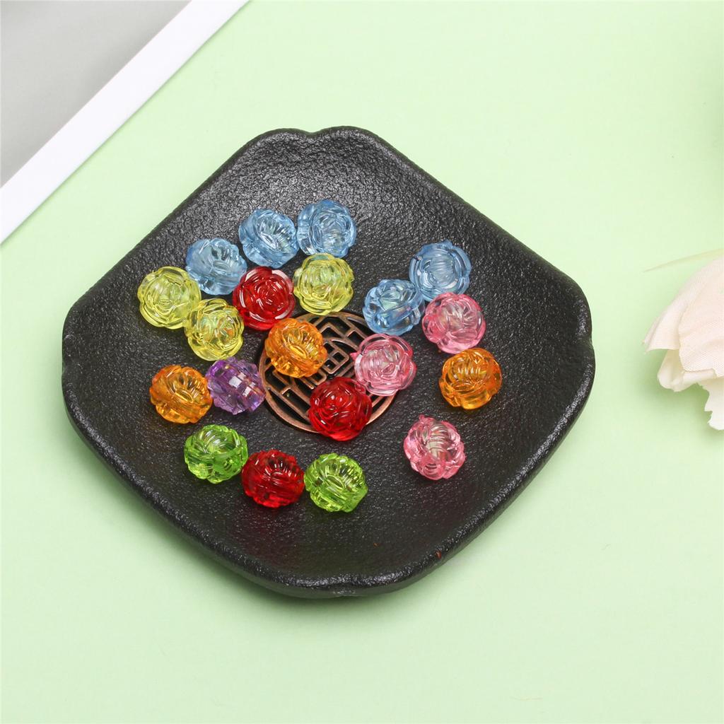 100Pcs DIY Crafts Loose Beads For Jewelry Making Transparent Flower Star Pendant Wholesale Necklace Bracelet