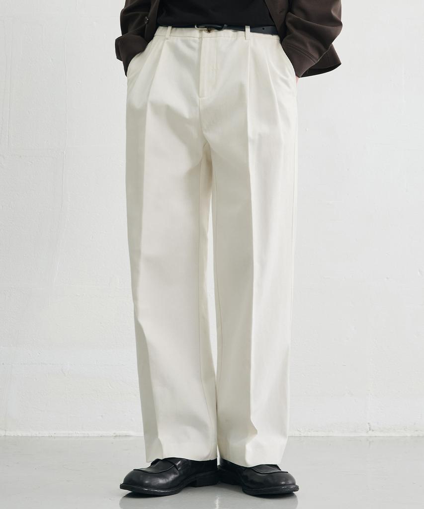 DRAW FIT Wide Elastic Chino Pants [Off White]