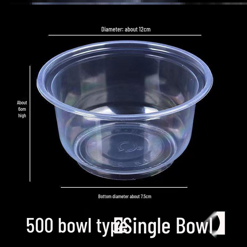 Durable Clear Disposable Plastic Bowl - High Temp Resistant, Perfect for Home & Commercial Use, No Lid Required