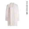 ELLASSAY Mulberry Silk Embroidered A-Line Dress
