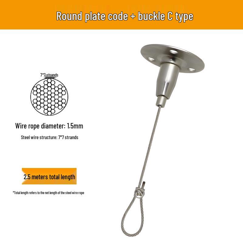 Adjustable Safety Hanging Kit: Rope, Buckle & Acrylic Board Line