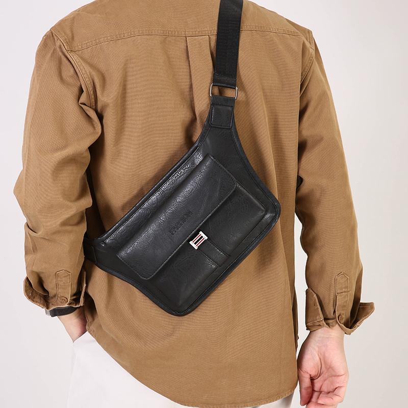 Neue Herren Vintage Brusttasche Wasserdicht Große Kapazität Crossbody Einzelne Umhängetaschen mit Sport Kleine Messenger Bags