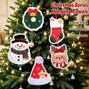 Absorbent Christmas Hand Towel Coral Fleece Kitchen Cleaning Rag Cute Xmas Handkerchief