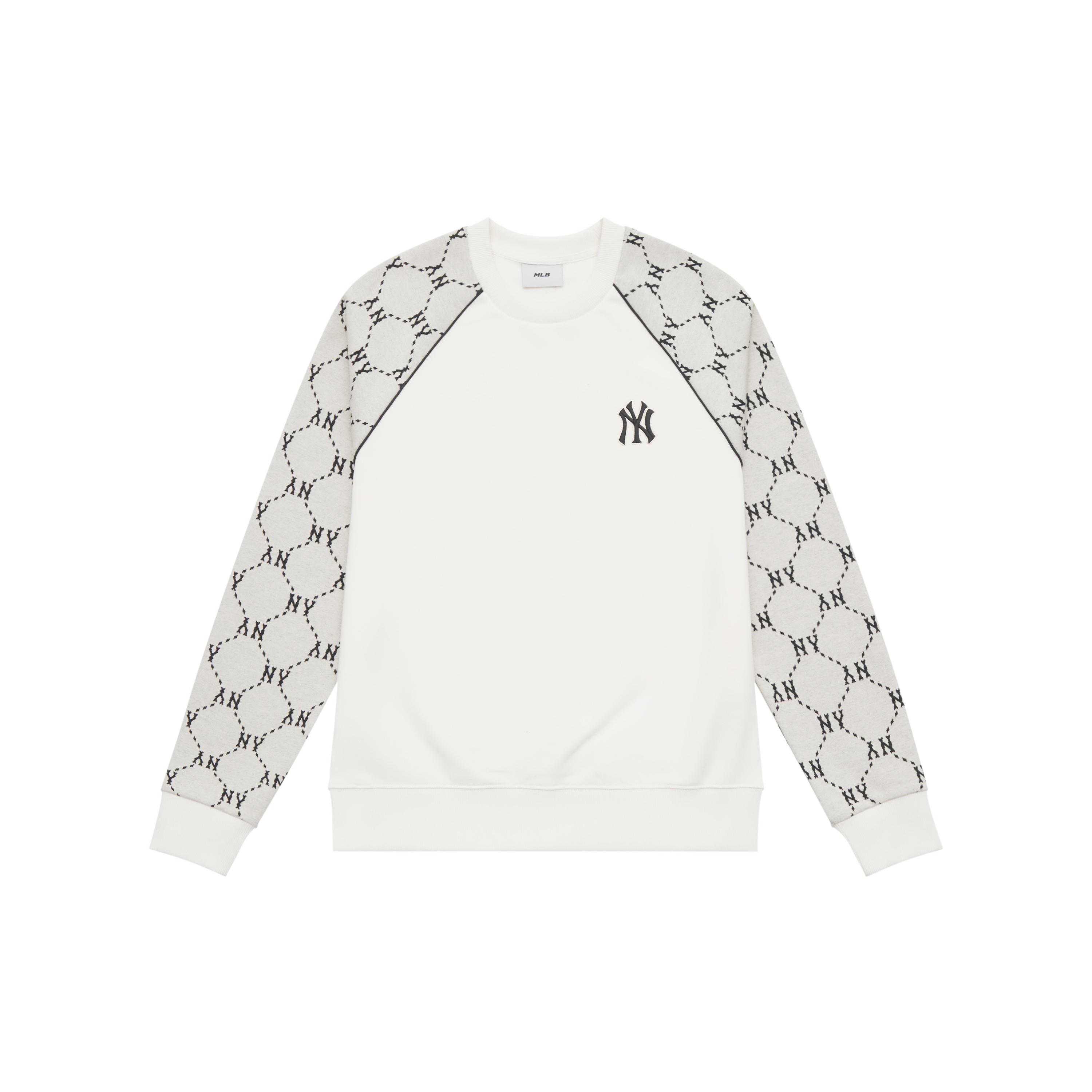 MLB MONOGRAM 24FW Sweatshirt Unisex Cream 3AMTM1244-50CRS XS