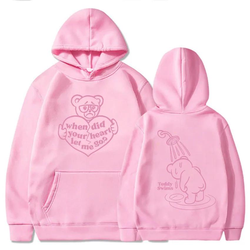 When Did Your Heart Let Me Go Hoodies Teddy-Swims Rapper Graphic Sweatshirts Streetwear Men Long Sleeve Hooded