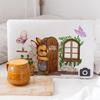 New Creative Hare Cute Bunny Butterfly Wall Sticker Breaking Out The Door Living Room Bedroom Creative Decorative Wall Sticker