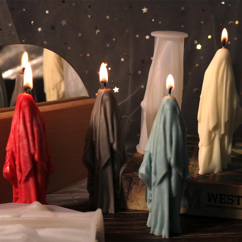 Wizard Scented Candle Molds for Candle Making Supplies DIY Plaster Gypsum Silicone Epoxy Resin Mold Decoration